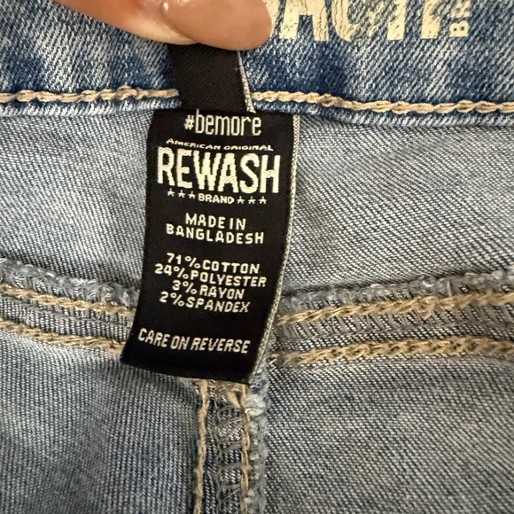 Rewash mid rise distressed denim shorts - Picture 7 of 7